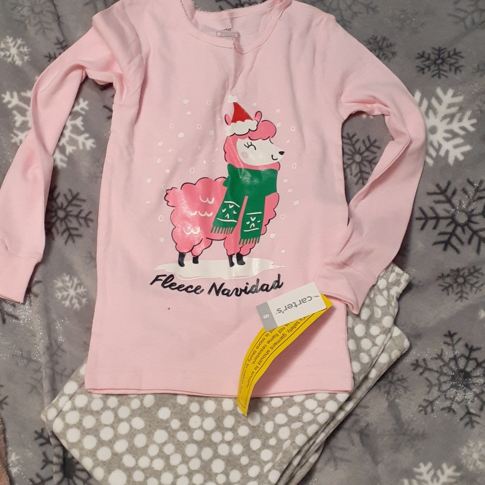 Girls Christmas Fleece Pajamas